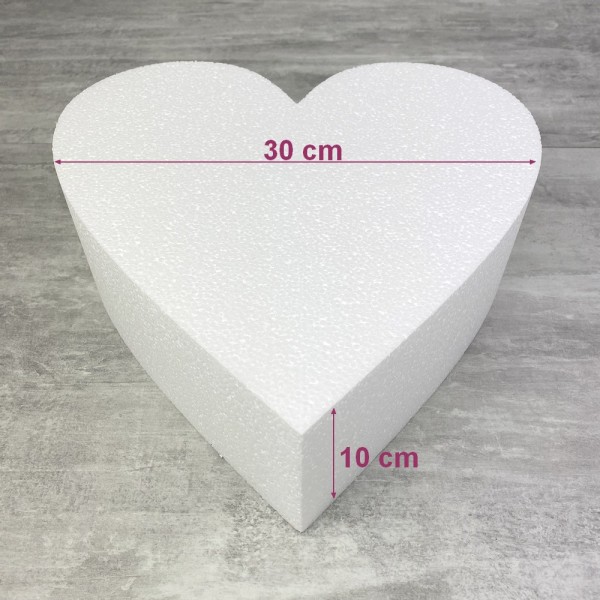 Socle plat Coeur 2D polystyrène, Largeur 30 cm x Epais. 10 cm, 28 kg/ m3 - Photo n°2