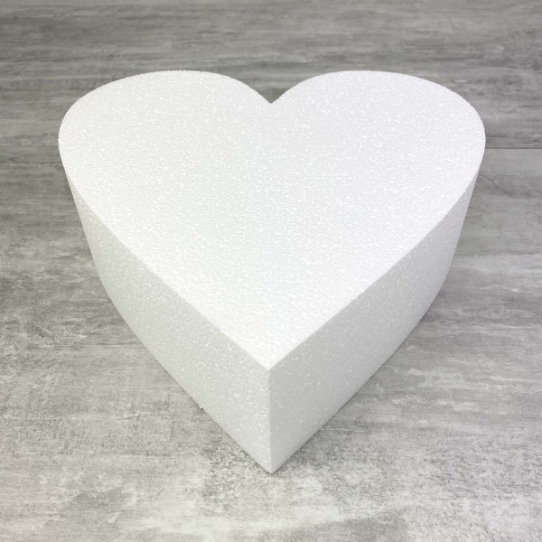 Socle plat Coeur 2D polystyrène, Largeur 30 cm x Epais. 10 cm, 28 kg/ m3 - Photo n°1