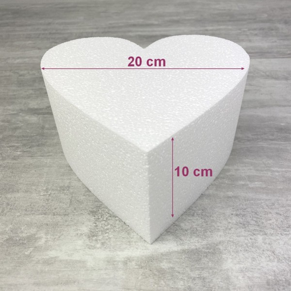 Socle plat Coeur 2D polystyrène, Largeur 20 cm x Epais. 10 cm, 28 kg/ m3 - Photo n°3