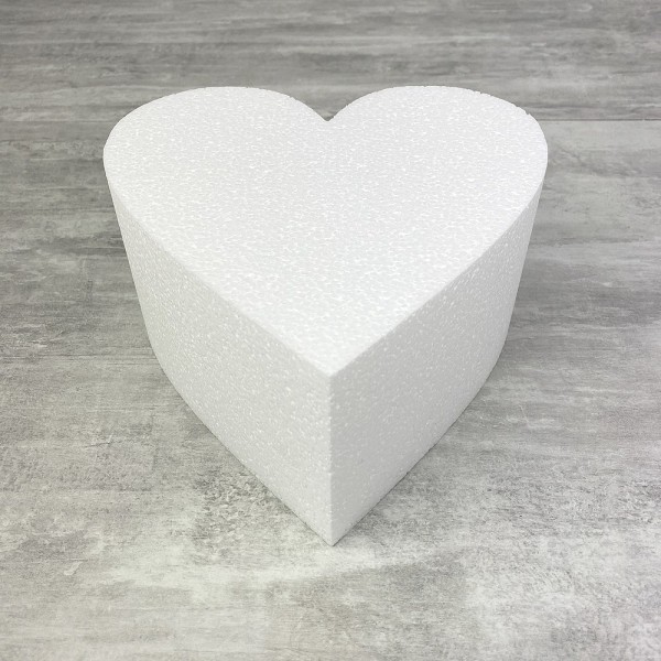 Socle plat Coeur 2D polystyrène, Largeur 20 cm x Epais. 10 cm, 28 kg/ m3 - Photo n°1
