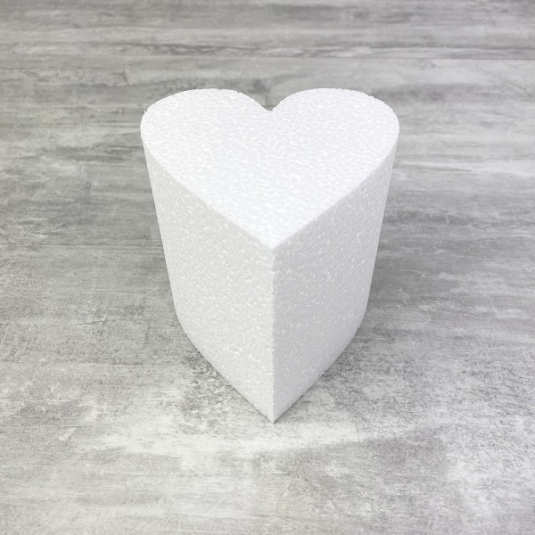 Petit Socle plat Coeur 2D polystyrène, Largeur 10 cm x Epais. 10 cm, 28 kg/ m3 - Photo n°2