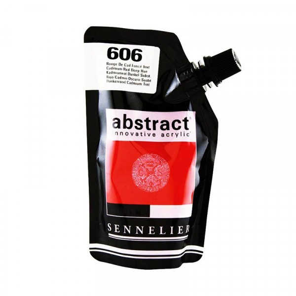 Peinture acrylique en sachet - Rouge cadmium fonce - 500ml - Sennelier - Photo n°1