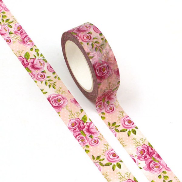 Masking tape roses anciennes - 15mm x 10m - Photo n°2