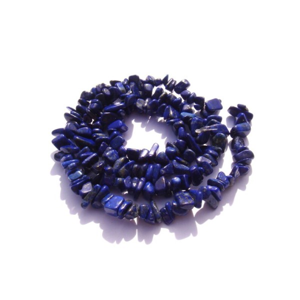 Lapis Lazuli : 30 perles chips 3/5 MM de diamètre environ - Photo n°1