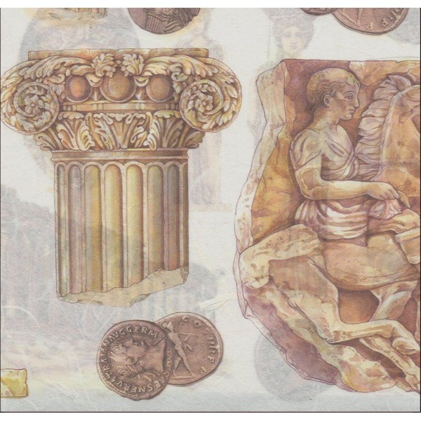 Papier de riz Grèce antique Parthénon 48x33 cm Decoupage Collage DFS118 Stamperia - Photo n°2