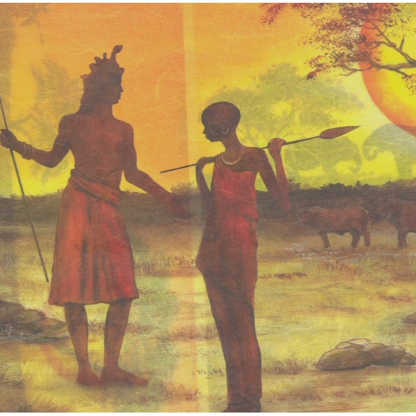 Papier de riz Afrique Savane 48x33 cm Decoupage Collage DFS136 Stamperia - Photo n°2