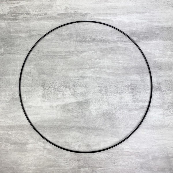 Cercle métallique noir, diam. 30 cm pour abat-jour, Anneau epoxy Attrape rêves - Photo n°1