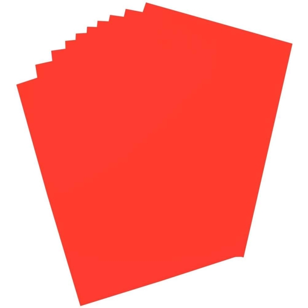 Carton pour affiches - 380 g./m² - 480 x 680 mm - Rouge clair - Photo n°1