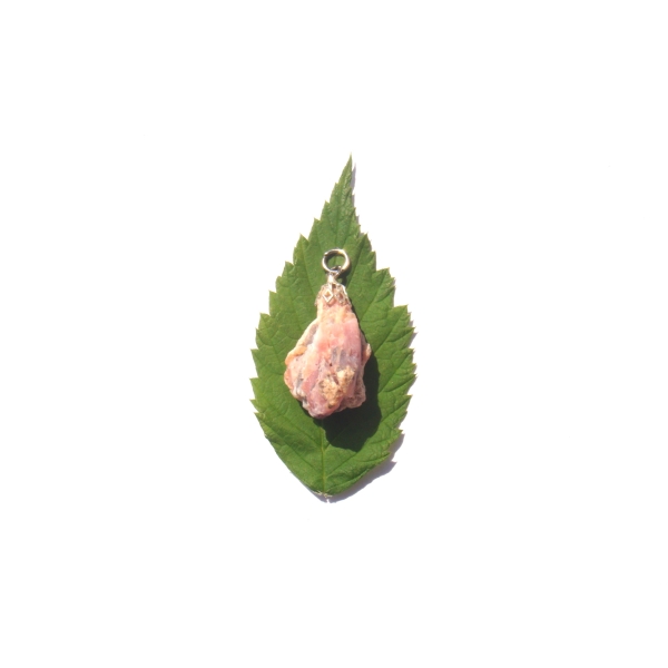 Pendentif Opale Rose Pérou brute 3.7 CM de hauteur x 1.8 MM - Photo n°2