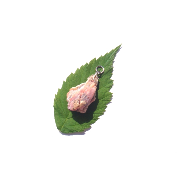 Pendentif Opale Rose Pérou brute 3.7 CM de hauteur x 1.8 MM - Photo n°3