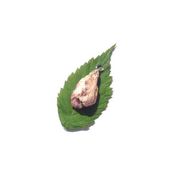 Pendentif Opale Rose Pérou brute 3.7 CM de hauteur x 1.8 MM - Photo n°4