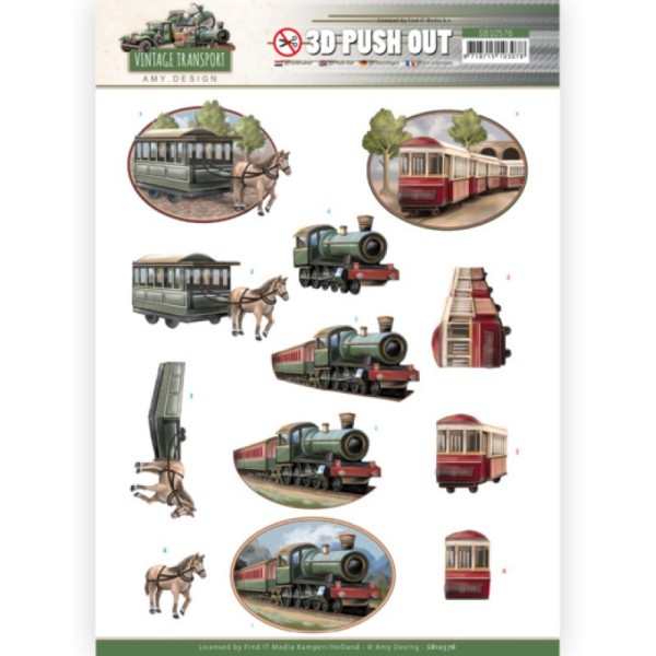 Carte 3D prédéc. - SB10576- Vintage Transport - Train - Photo n°1