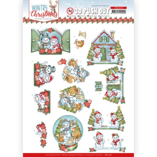 Carte 3D prédéc. - SB10578- Wintry Christmas - Christmas Home - Photo n°1