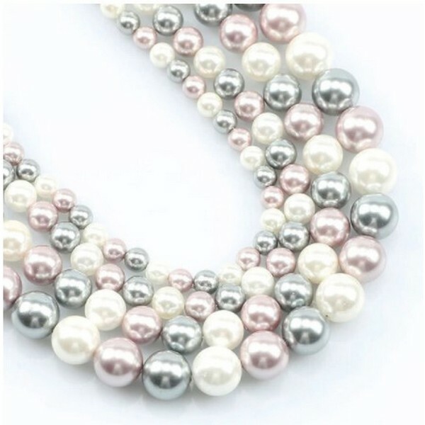 20 perles de nacre ronde 6 mm fabrication bijoux F0512006 - Photo n°1