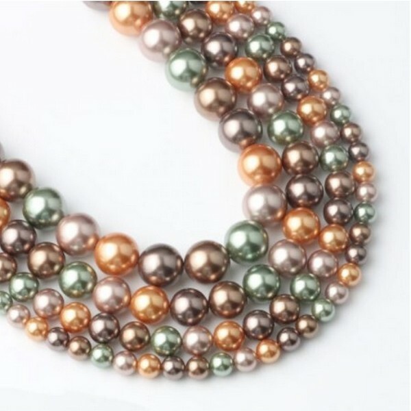 20 perles de nacre ronde 6 mm fabrication bijoux F0550206 - Photo n°1