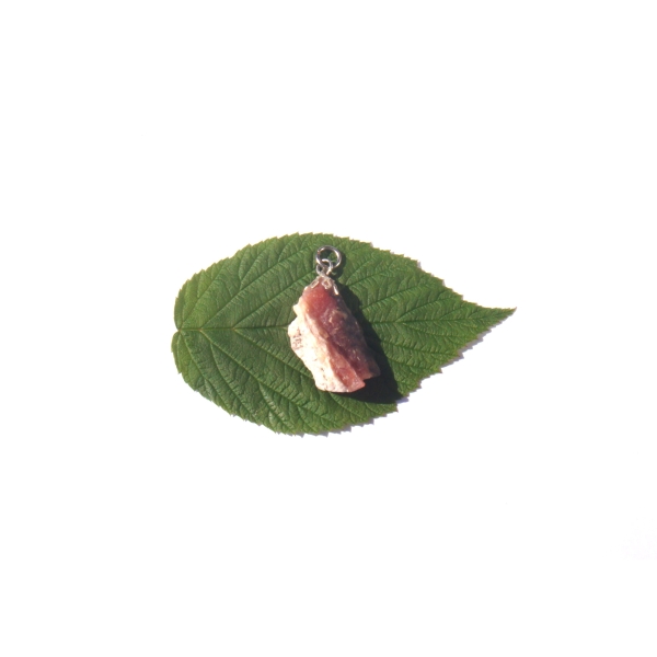 Pendentif Opale Rose Pérou brute 3.8 CM de hauteur x 1.5 MM - Photo n°5
