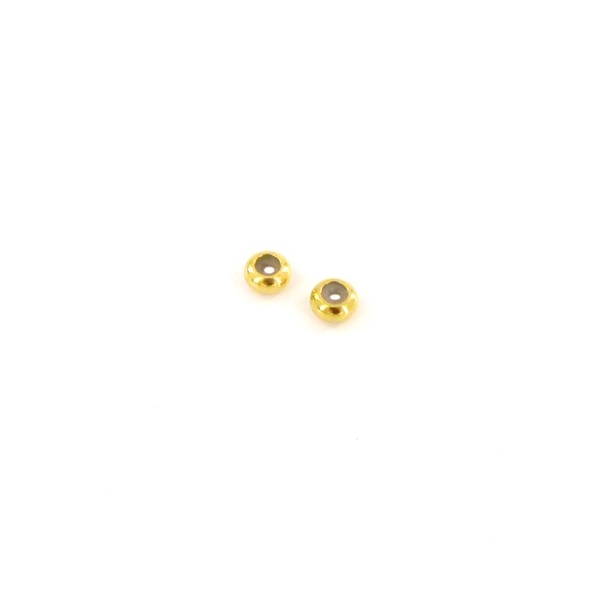2 Perles Stoppeur Fermoir Réglable En Acier Inox Doré 6mm Pour 2 Cordons De 1mm - Photo n°5