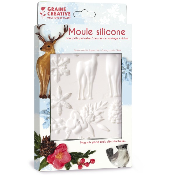 Moule silicone - Hiver - 20 x 13 cm - Photo n°1
