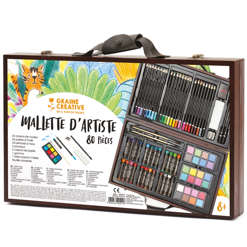 Mallette de dessin pour enfants - 80 pcs - Crayon de coloriage