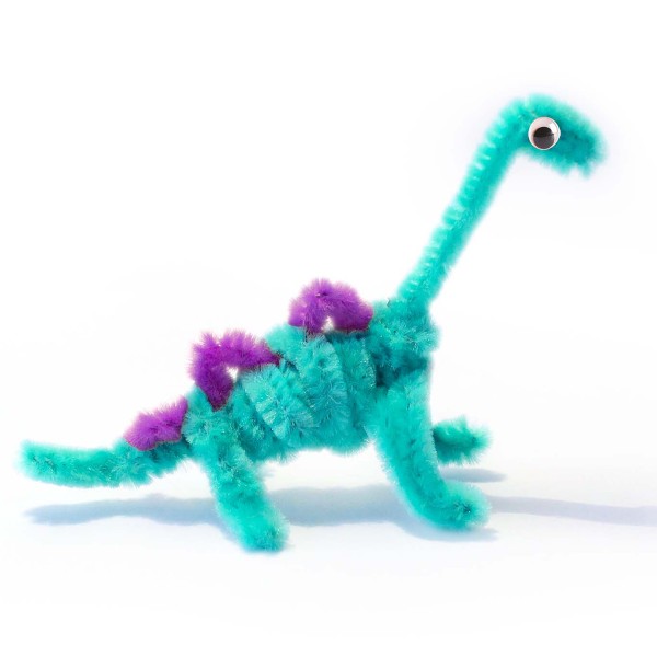 Kit créatif enfant - Fils chenilles - Coloris Dinosaures - Photo n°2