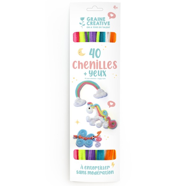 Kit créatif enfant - Fils chenilles - Coloris Licorne et féérie - Photo n°1