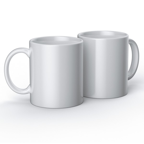 Mugs Cricut en céramique à personnaliser - Blanc - 8,2 x 9,6 cm - 2 pcs - Photo n°1