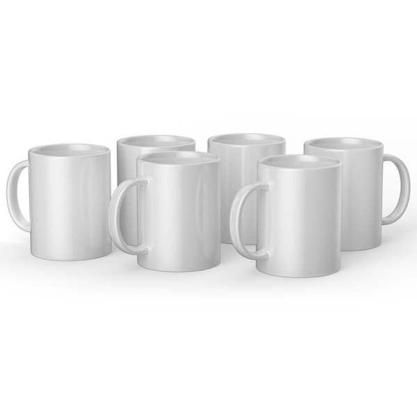 Mugs Cricut en céramique à personnaliser - Blanc - 425 ml - 6 pcs - Photo n°1
