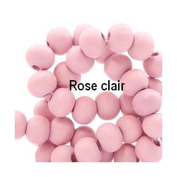 Lot de 100  perles acryliqes 8mm de diametre rose clair - Photo n°1