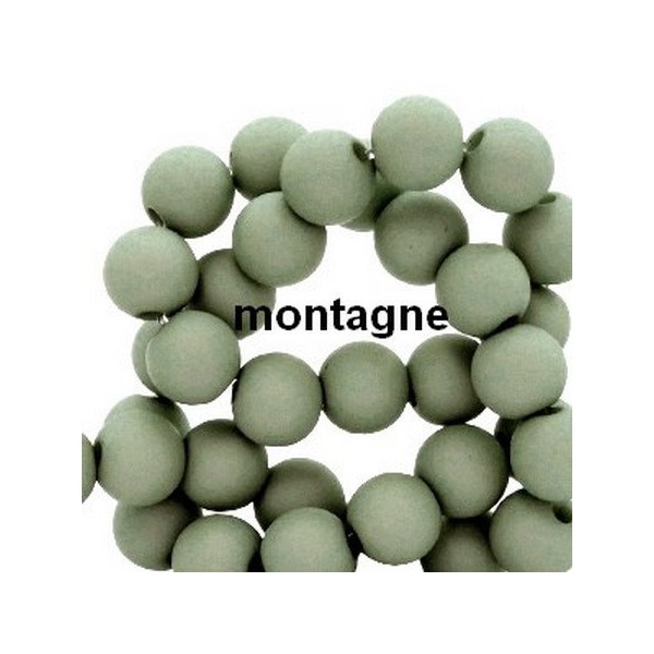 Lot de 100  perles acryliqes 8mm de diametre vert montagne - Photo n°1