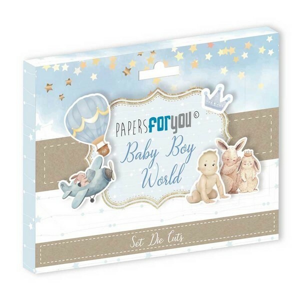 Die cuts scrapbooking PAPERS FOR YOU 58 pièces BABY BOY WORLD - Photo n°1