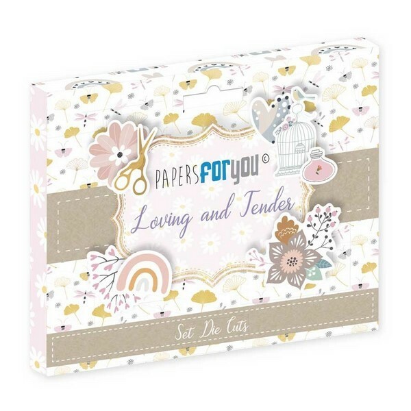 Die cuts scrapbooking PAPERS FOR YOU 76 pièces LOVING AND TENDER - Photo n°1