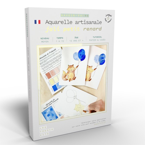 French Kits Aquarelle - joli petit Renard - Photo n°1