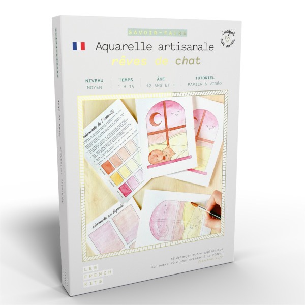 French Kits Aquarelle - Rêves de chat - Photo n°1