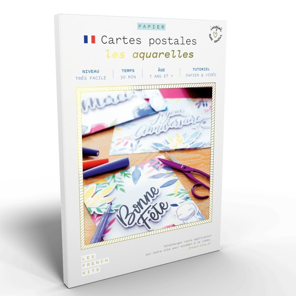 French Kits Cartes Postales - Les aquarelles - 3 pcs - Photo n°1