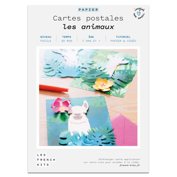 French Kits Cartes Postales - Les animaux - 3 pcs - Photo n°2