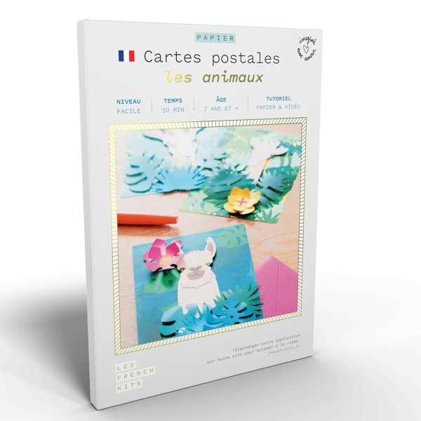 French Kits Cartes Postales - Les animaux - 3 pcs - Photo n°1