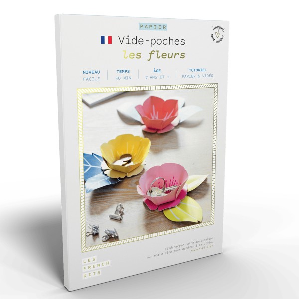French Kits Papier - Vide-poches Les fleurs - 3 pcs - Photo n°1