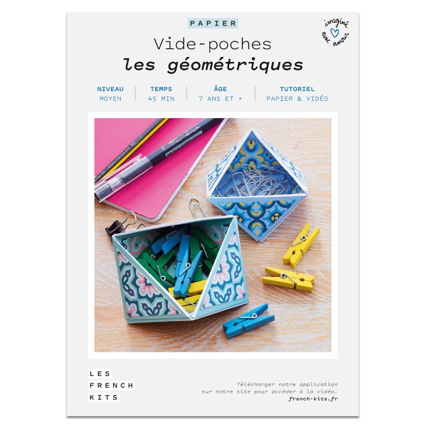 French Kits Papier - Vide-poches Les géométriques - 2 pcs - Photo n°2