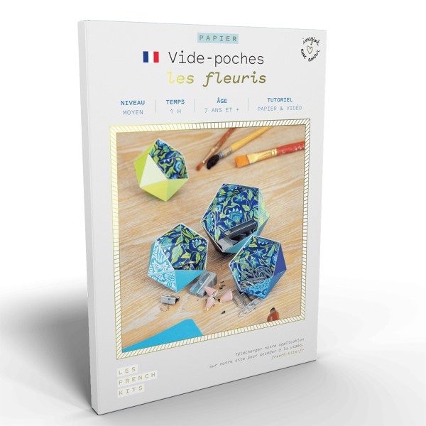 French Kits Papier - Vide-poches Les fleuris - 4 pcs - Photo n°1