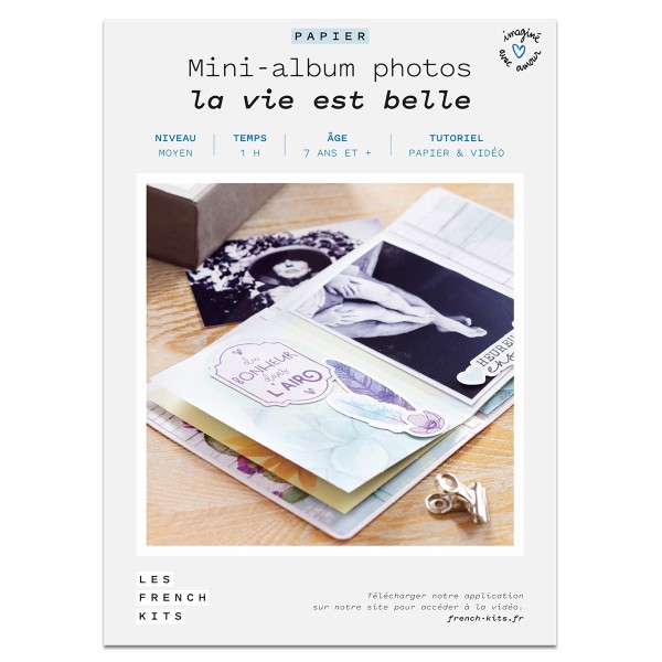 French Kits Papier - Mini-album photos La vie est belle - 4 pages - Photo n°2