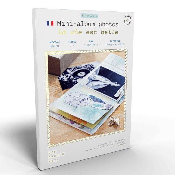 French Kits Papier - Mini-album photos La vie est belle - 4 pages - Photo n°1