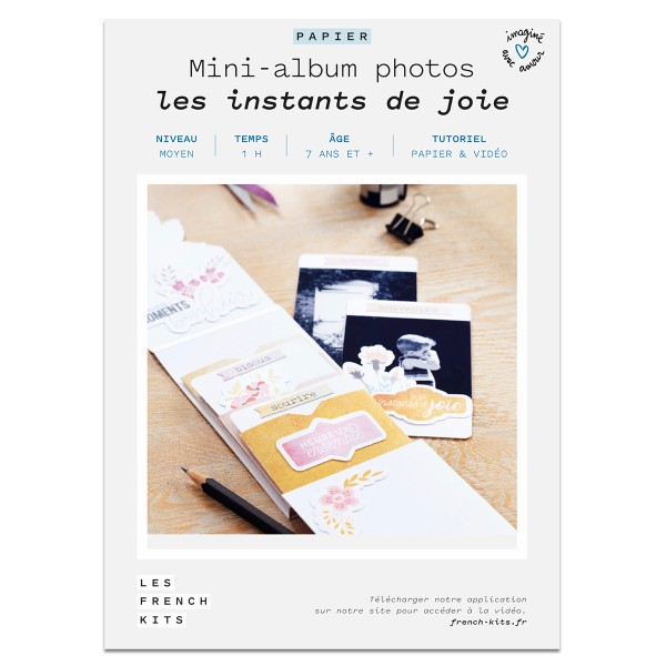 French Kits Papier - Mini-album photos Instants de joie - 8 pages - Photo n°2