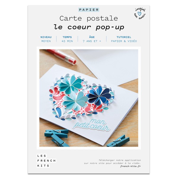 French Kits Cartes Postales - Le coeur popup - 1 pce - Photo n°2