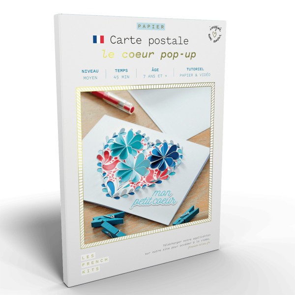 French Kits Cartes Postales - Le coeur popup - 1 pce - Photo n°1