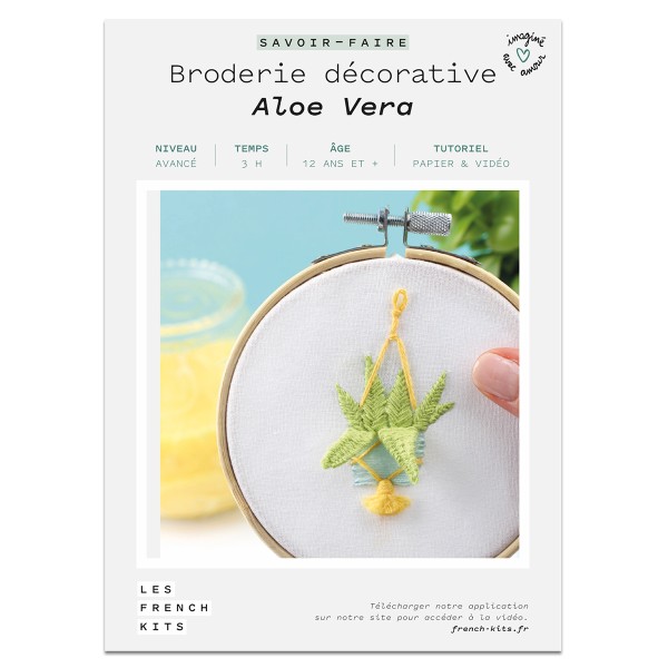 French Kits Broderie décorative - Aloe Vera - 10 cm - Photo n°2