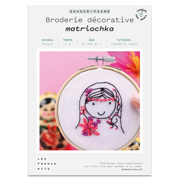 French Kits Broderie décorative - Matriochka - 10 cm - Photo n°2