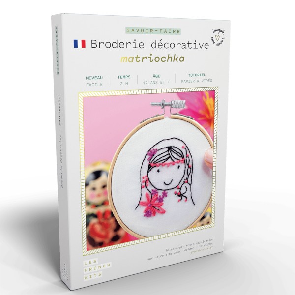 French Kits Broderie décorative - Matriochka - 10 cm - Photo n°1