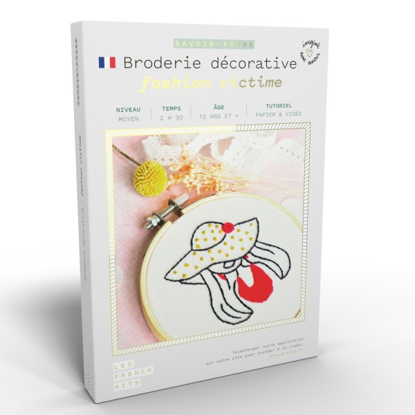 French Kits Broderie décorative - Fashion Victime - 10 cm - Photo n°1