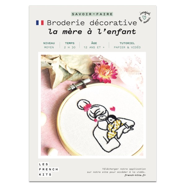 French Kits Broderie décorative - La mère et l'enfant - 10 cm - Photo n°2