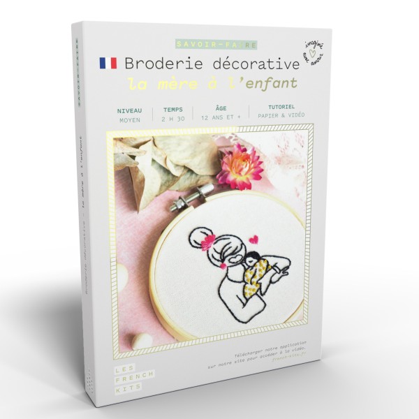 French Kits Broderie décorative - La mère et l'enfant - 10 cm - Photo n°1